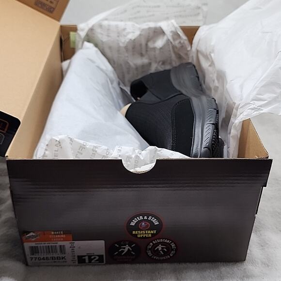 SKECHERS WORK RELAXED-FIT MEMORY FOAM WATER SLIP RESISTANT MENS 12 NWB BLACK ⚫️ - Picture 2 of 16